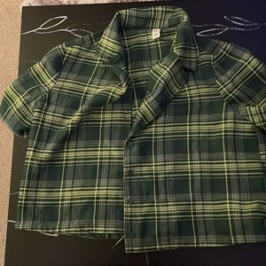 B.p cropped plaid button up jacket., urban outfitters